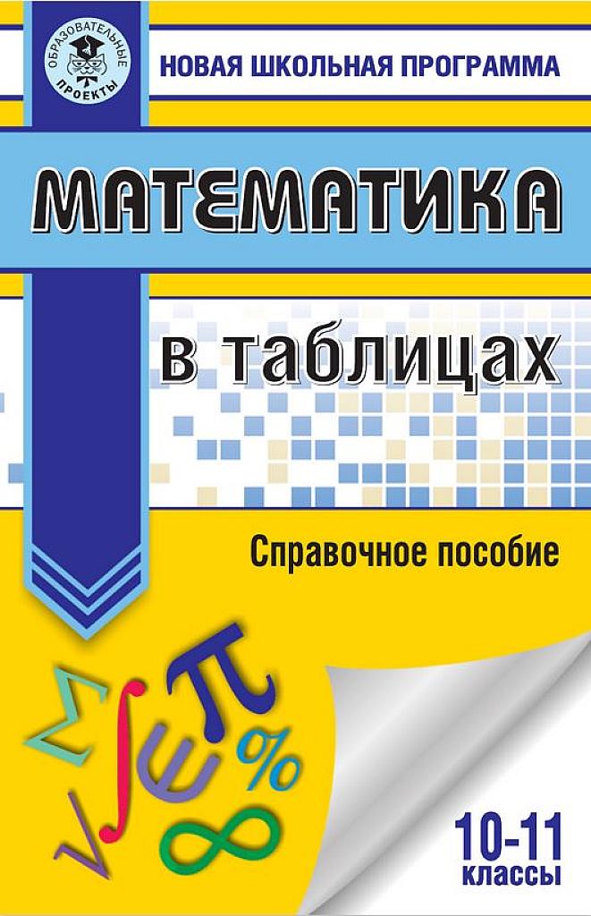 Математика в таблицах. 10-11 класс.