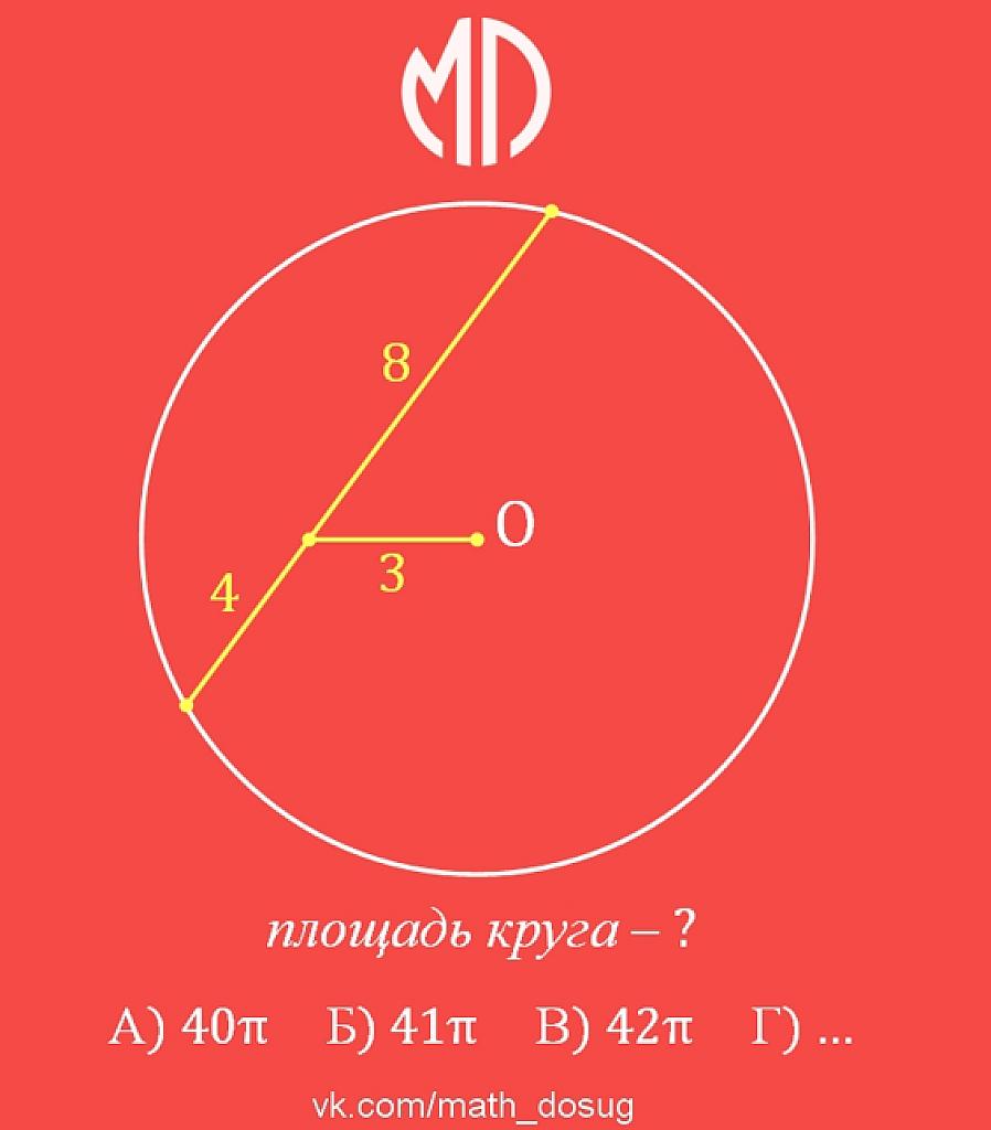 Разное из группы Math-Досуг: площади кругов, треугольников и просто площади...