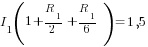 I_1(1+R_1/2+R_1/6)=1,5