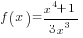 f(x)={x^4+1}/{3x^3}