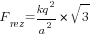 F_rez={kq^2/a^2} * sqrt{3}