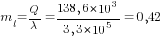 m_l=Q/{lambda}={138,6*10^3}/{3,3*10^5}=0,42