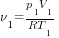 {nu_1}={p_1V_1}/{RT_1}