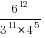 6^12/{3^11*4^5}