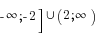 -infty; -2] union (2; infty)