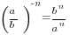 (a/b)^{-n}={b^n}/a^n