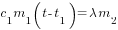 c_1m_1(t-t_1)={lambda}m_2