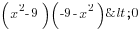 (x^2-9)(-9-x^2)<0