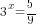 3^x=5/9