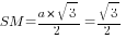 SM={a*sqrt{3}}/2=sqrt{3}/2
