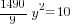 {1490/9}y^2=10