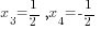 x_3={1/2}, x_4=-{1/2}