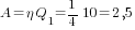 A={eta}Q_1={1/4}10=2,5