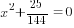 x^2+25/144=0
