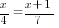 x/4={x+1}/7