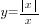 y=delim{|}{x}{|}/x