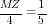 MZ/4=1/5