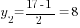 y_2={17-1}/2=8