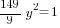 {149/9}y^2=1