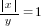 {delim{|}{x}{|}}/y=1