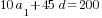{10a_1+45d}=200