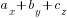 a_x+b_y+c_z