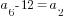 a_6-12=a_2