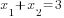 x_1+x_2=3