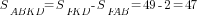 S_ABKD=S_FKD-S_FAB=49-2=47