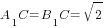 A_1C=B_1C=sqrt{2}