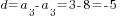 d=a_3-a_3=3-8=-5