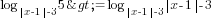 log_{delim{|}{x-1}{|}-3} 5>= log_{delim{|}{x-1}{|}-3} {delim{|}{x-1}{|}-3}