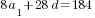 {8a_1+28d}=184