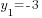 y_1=-3