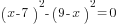 (x-7)^2-(9-x)^2=0