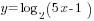 y=log_2(5x-1)