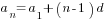a_n=a_1+(n-1)d