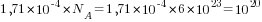 1,71*10^{-4}*N_A=1,71*10^{-4}*6*10^23=10^20