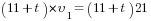 (11+t)*upsilon_1=(11+t)21