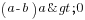(a-b)a>0