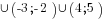 union(-3;-2)union(4;5)