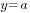 y=a