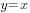 y=x