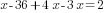 x-36+4x-3x=2