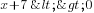 x+7<>0