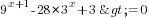 9^{x+1}-28*3^{x}+3>=0