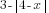 3- delim{|}{4-x}{|}