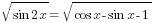 sqrt{sin 2x}=sqrt{cos x-sin x-1}