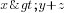 x>y+z