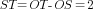 ST=OT-OS=2
